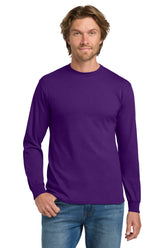 Gildan® Heavy Cotton™ 100% Cotton Long Sleeve T-Shirt - Purple - 2XL